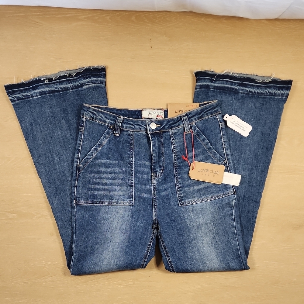 Love Cult Denim Flare Jeans Size 11